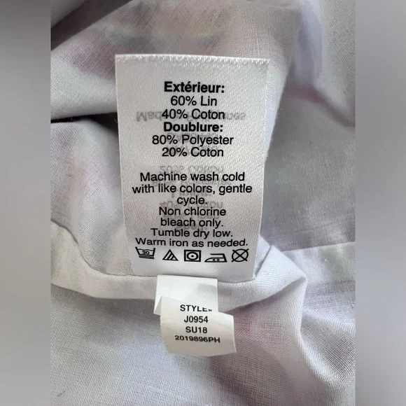 J Crew Factory Women Dress Size Small One Shoulder Tropical‎ Floral Print Linen - Picture 10 of 13